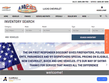 Tablet Screenshot of lucaschevycars.com